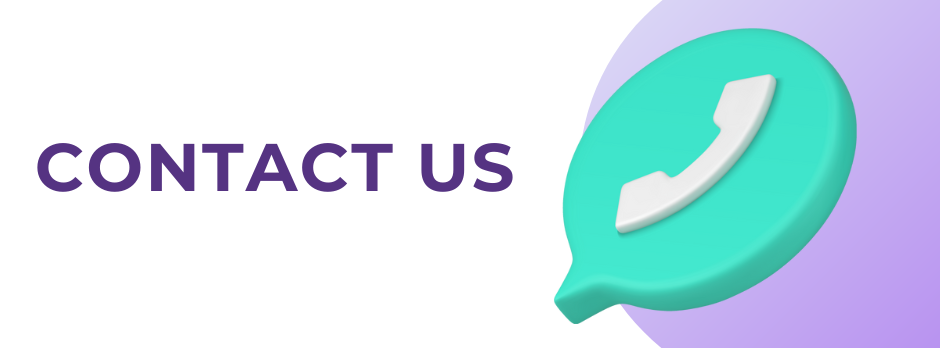 Green and Purple Contact Us Facebook Cover Photo